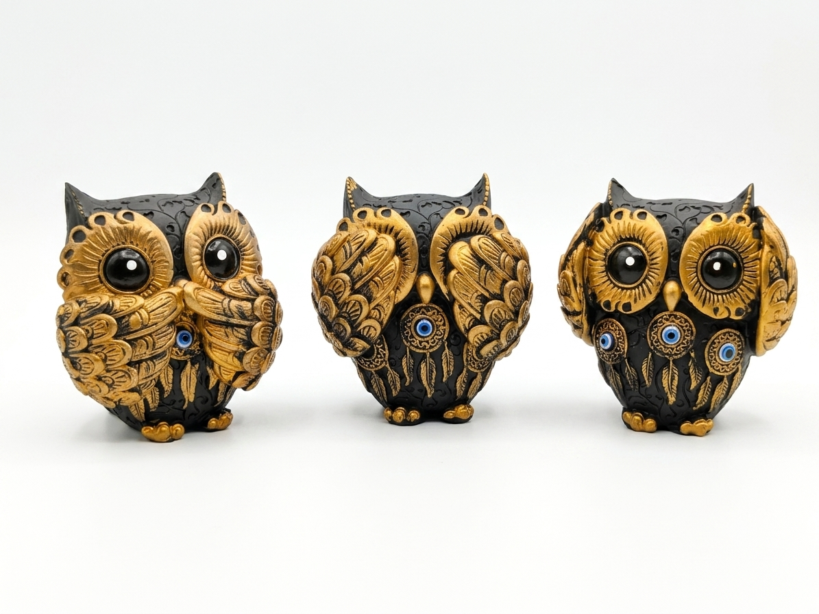 Owl Figurines for Evil Eye and Good Luck