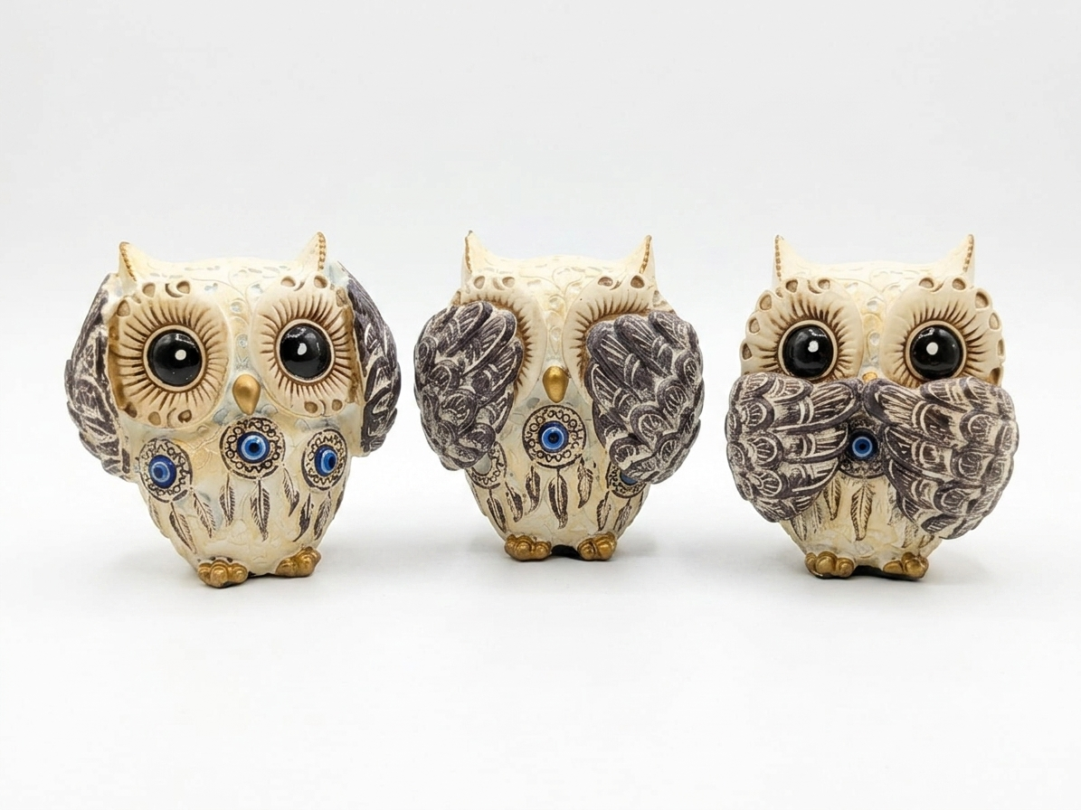 Owl Figurines for Evil Eye and Good Luck